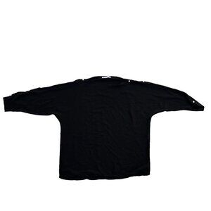 ANABELLE Paris Blouse Top Shirt Women's MEDIUM Black Open Sleeve Long Sleeve‌‌